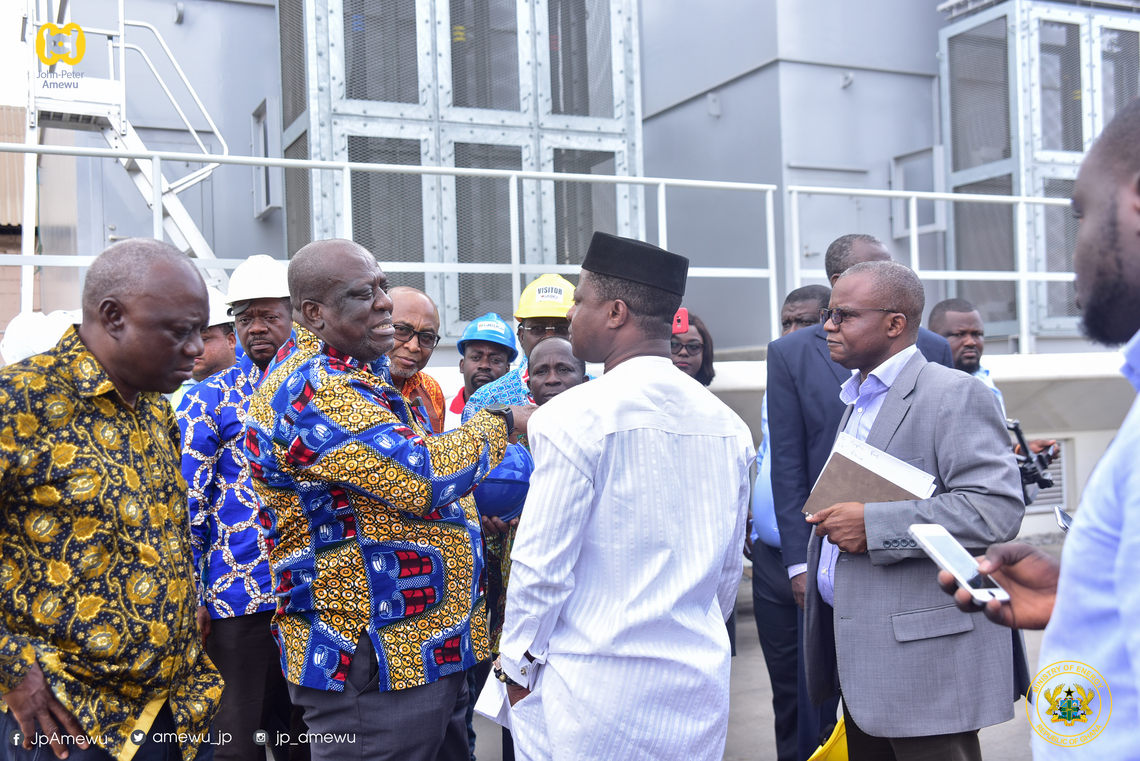 The Hon Minister for Energy with the management of ECG,VRA and GRIDCO
