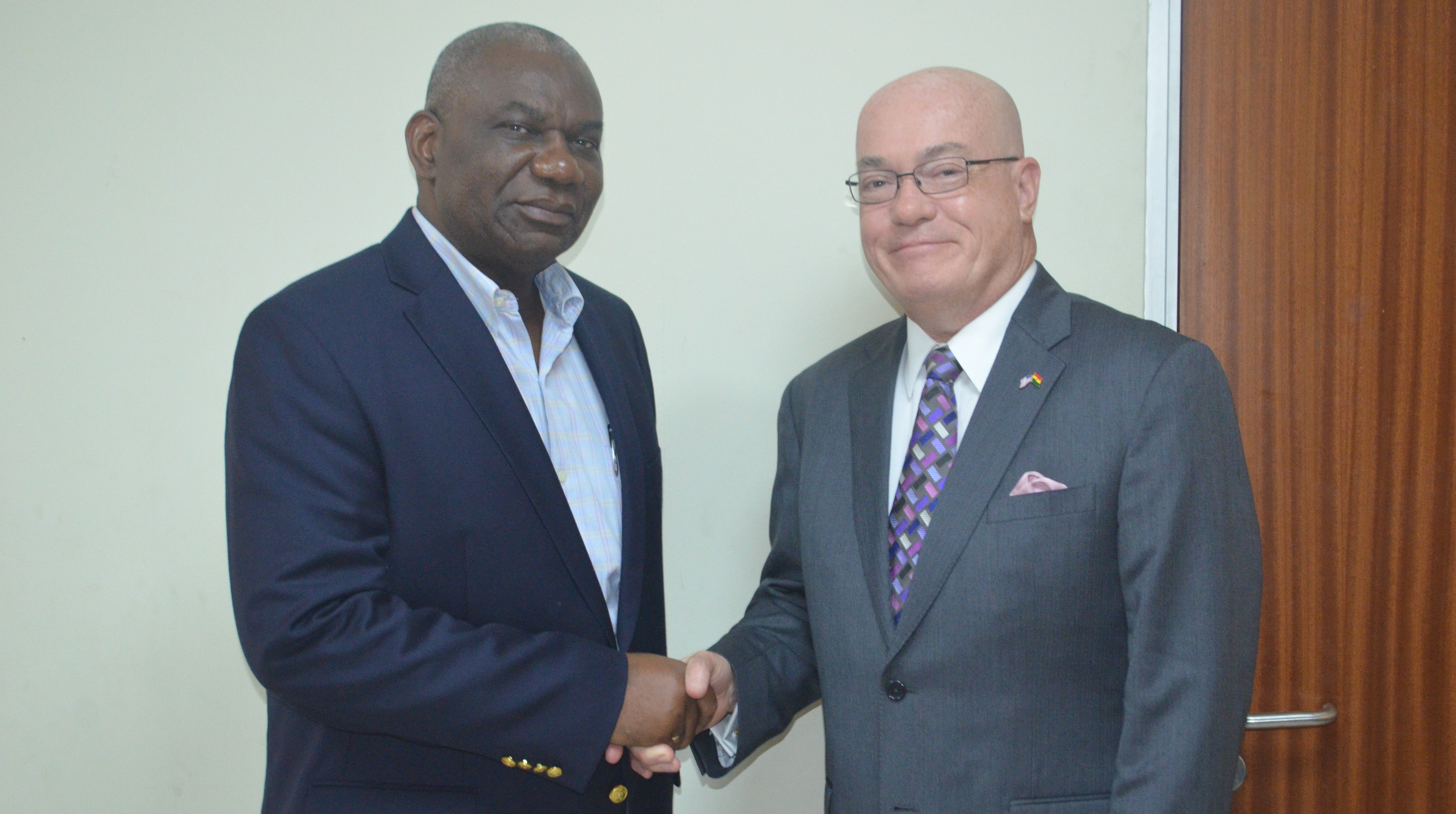 Hon.  Boakye Agyarko (Left) and H.E Robert Porter Jackson (Right)