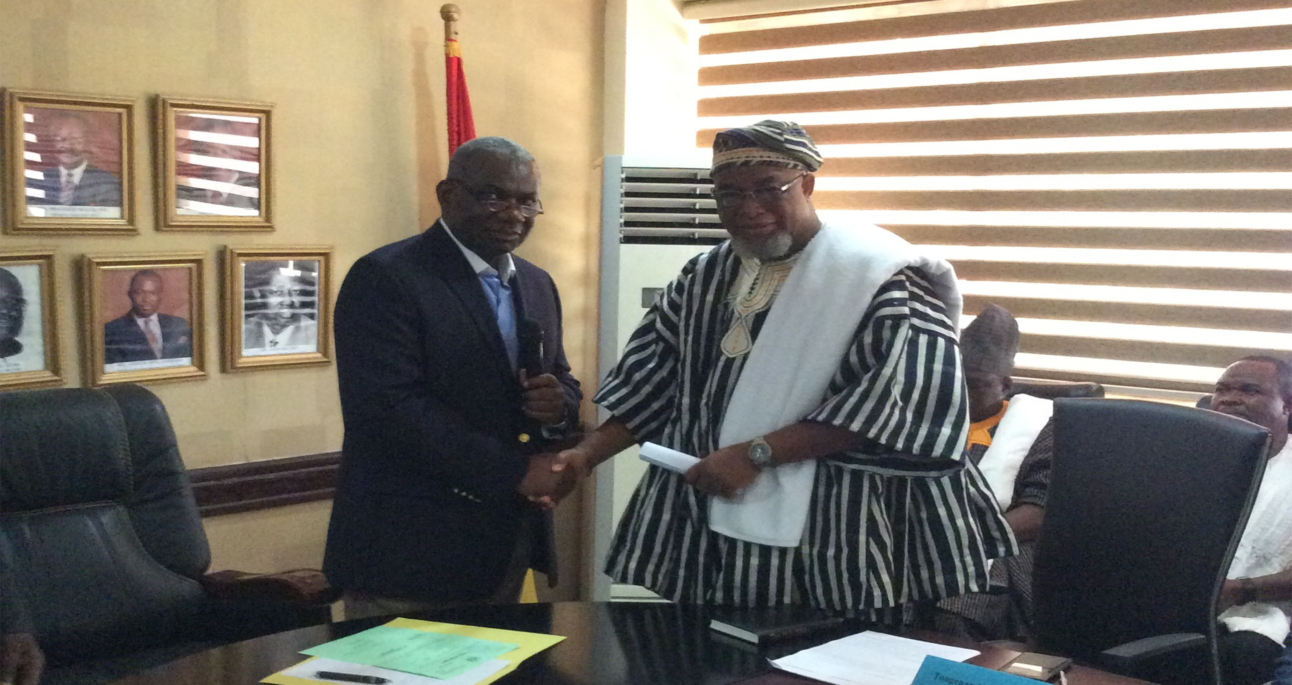 Energy Minister, left, with the board chair