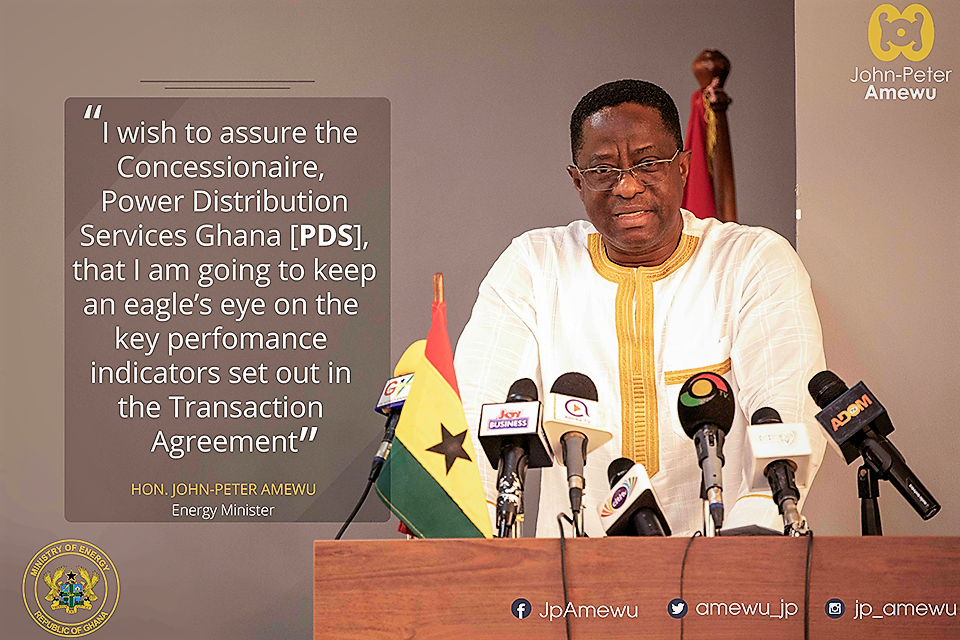 THE HON MINISTER OF ENERGY DEMANDS EFFICIENCY FROM PDS
